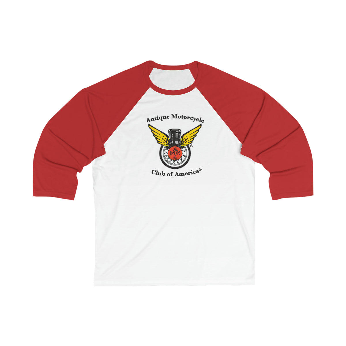 Affa Merch AMCA 3\4 Sleeve Baseball Tee – Antique Motorcycle Club of America
