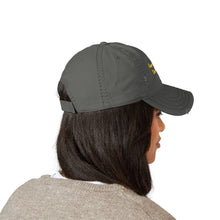 Load image into Gallery viewer, Distressed Dad Hat with Antique Motorcycle Club Embroidery, Vintage Style Cap for Outdoor Adventures, Unisex Gift for Bikers, Casual [...]