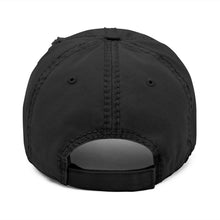 Load image into Gallery viewer, Distressed Dad Hat with Antique Motorcycle Club Embroidery, Vintage Style Cap for Outdoor Adventures, Unisex Gift for Bikers, Casual [...]