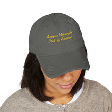 Load image into Gallery viewer, Distressed Dad Hat with Antique Motorcycle Club Embroidery, Vintage Style Cap for Outdoor Adventures, Unisex Gift for Bikers, Casual [...]