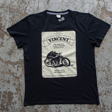 Load image into Gallery viewer, VTB Red Torpedo &#39;Vincent Black Shadow 21&#39; (Mens) Black T-Shirt
